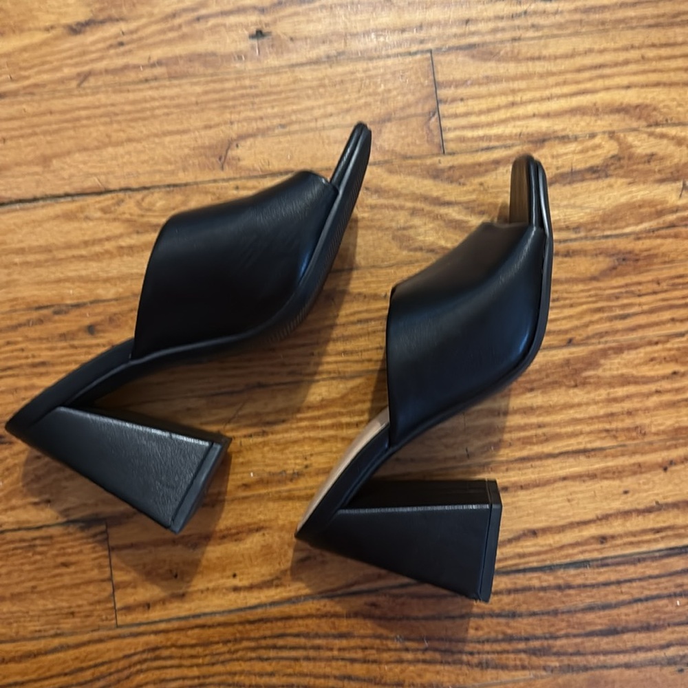 Black Heeled Mules - Picture 3 of 5